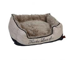 Diseñado por Lotte perro cama Dallam, 55 x 50 x 20 cm, color beige