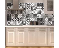 Pegatinas de Azulejos Adhesivas â Pegatina de Azulejos de Cemento â Decoración de Pared para baño y Cocina