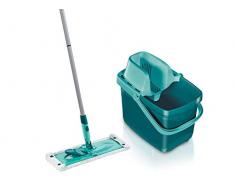 Leifheit Set Combi XL con mopa fregasuelos para limpiar sin agacharse, prensa para escurrir y cubo grande de 12 L, mopa fregona con Click System