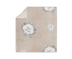 Manta Polar Estampada de Sherpa 110 x 170 cm Esprit DE FAMILLE Gris Topo de Soleil dâOcre