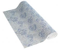Venilia 54796 Venisoft - Alfombrilla Antideslizante de Espuma para Ducha (poliéster de PVC, 0,5 x 65 x 200 cm), Color Azul y Blanco