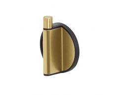 Tiger Tune Gancho para Ropa y Toallas Autoadhesivo, Acero Inoxidable, LatÃ³n Cepillado/Negro, 5,4x6,5x2,5 cm