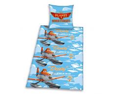 Herding 464378050412 Planes Disney Brave ropa de cama, funda de almohada: 80 x 80 cm y funda de edredón: 135 x 200 cm, 100% algodón, franela/castor