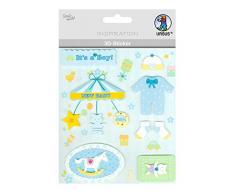 URSUS Pegatinas 3D Baby compuesta por varios niveles, materiales de alta calidad, autoadhesivas, para decorar tarjetas de felicitación, scrapbooking y otras manualidades, carbón, talla única