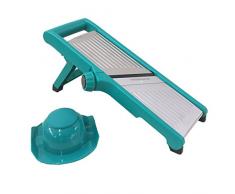 Euronovità EN-86856 - Cortador de verduras multiusos, mandolina, acero inoxidable, , 45 x 12 x 10 cm, Colores Surtidos