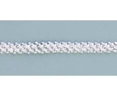 efco trenzado cera Border decoración para árbol de Navidad, plata, 230 x 7 mm