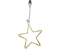 Star Partylight - Accesorio para guirnalda de luces (metal, 52 x 26 cm), color blanco