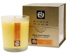 Eliana Home 673040 Vaso vela soja y palma canela mandarina - 7,2 x 7,2 cm