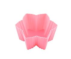 Poejetag 6 estrellas de silicona para tartas reutilizables, vaso de magdalenas, vainilla, tarta, pudÃn de gelatina, herramienta de cocina (rosa), plástico, rosa