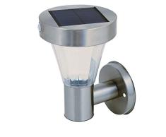 Velamp MALIS Aplique LED de Pared con energÃa Solar. Acero Inoxidable. 220 lúmenes con Detector de Movimiento. IP44: para balcón, jardÃn, terraza, Gris