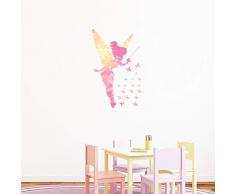 Ambiance Sticker Pegatinas Adhesivas Infantiles de Origami La Hada y Sus Estrellas Brillantes â Decoración de Pared habitación Infantil â 85 x 55 cm