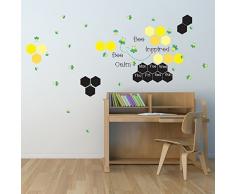 Walplus wfx8301 Abeja Panal adhesivo pared, vinilo, multicolor, 24 x 35 x 20cm