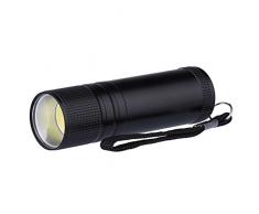 Emos e3221, LED de plÃ¡stico Linterna 3Â W COB LED, para 3Â x AAA negro, Aluminio, Black, 2, 6Â x 8, 6Â cm
