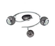 EGLO 31007 foco Foco de superficie Negro, Plata GU10 LED 9 W A+ - Punto de luz (Foco de superficie, GU10, 3 bombilla(s), LED, 9 W, 3000 K)