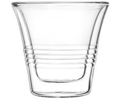 H&H 2Touch Servicio de Vasos, Doble Borosilicato, Transparente, 17 cl, 4 Piezas