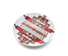 Alessi Plato para Dulces en Porcelana Decorada, Multicolor, Talla Unica