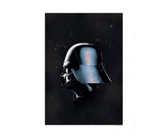 Komar Wandbild Von Star Wars Classic Helmets Vader | Kinderzimmer, Jugendzimmer, Dekoration, Kunstdruck | ohne Rahmen | WB093-30x40 fotomural, carbÃ³n