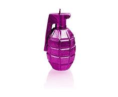 Candellana Hecho a Mano Grenade Vela de Regalo - Divertida - Vela Decorativa - Decoración del Hogar - Regalos para Amigos - Mecha de Algodón - Tiempo de Quemado 12h - Vela Pink Metallic