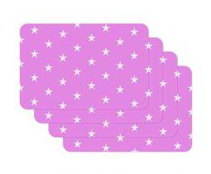 Venilia Salvamanteles Estrellas Fucsia, MantelerÃa, Mantel Individual para el Comedor, Apto para Alimentos, 4 tajada, 45 x 30 cm, 59048, Sterne Fuchsia, 30 x 45 cm