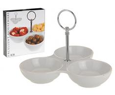 NO BRAND 795800050 Cuenco de Aperitivos Porcelana Color Blanco Cuenco - Cuencos (Cuenco de Aperitivos, Porcelana, Color Blanco, Acero Inoxidable, 212 mm, 190 mm)