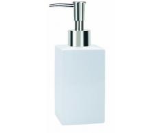 Spirella 17,5 x 7,5 x 6,5 cm, Blanco colección Quadro, Dispensador de jabón líquido, Porcelana