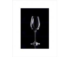 Wee Blue Coo Empty Wine Glass Black White Art ImpresiÃ³n del Arte 12 x 16 Pulgadas