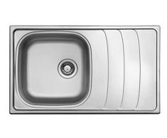 respekta MIAMI86X50 - Fregadero encastrable de acero inoxidable, 86 cm