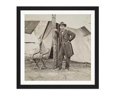 Fine Art Prints Mathew B Brady Ulysses S Grant - Cuadro de Madera con Marco de 40 x 40 cm