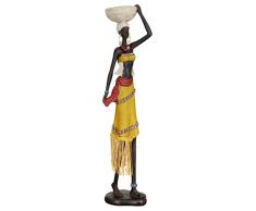 Gilde Figura Decorativa Moderna de Mujer â DecoraciÃ³n Africana de Resina â Estilo Ãfrica â Altura 46 cm