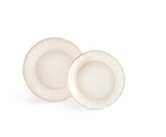 Excelsa Lipari - Vajilla de cerÃ¡mica, Color Blanco, 12 Unidades