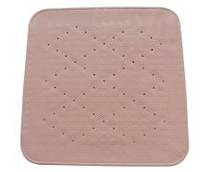 MSV 140207 - Alfombrilla Antideslizante para bañera (Caucho y carbonato de Calcio, 54 x 54 x 0,1 cm), Color Rosa