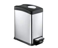 Eko Rejoice Paso Papelera, Acero Inoxidable Mate, 8 L