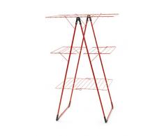Brabantia 477867 Tendedero de Suelo Negro, Rojo Secadora - Secadora de Ropa (850 mm, 670 mm, 1310 mm, 6,17 kg, 710 mm, 1380 mm)