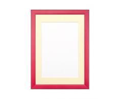 Paintings Frames Rainbow - Marco de Fotos - Póster - Otros tamaños y Colores Disponibles, Madera, Rosa con Soporte Marfil, A4 para Cuadros de 9X6