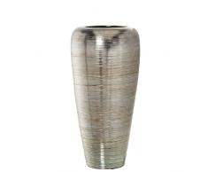 Jarron de Suelo de Ceramica en Plateado 35x71cm