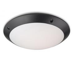 Firstlight 2344BK 11 Watt LED Nevada movimiento para lámpara de techo con montaje para negro con ópalo