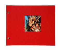 Goldbuch Ãlbum Ventana, pÃ¡ginas Bella Vista con pergamino, Papel, Rojo, 30 x 25 cm