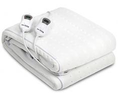 Innoliving INN-065 Calentador De Cama, poliéster, Blanco, Matrimonial