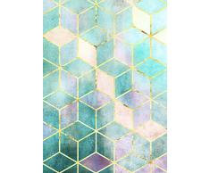 Komar Wandbild Von Mosaik Verde | Poster, Bild, Wohnzimmer, Schlafzimmer, Dekoration, Kunstdruck | ohne Rahmen | P092C-50x70 fotomural, carbÃ³n