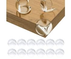 BillyBath Protectores de Esquina para Mesa, para bebé protección, para Escritorio Mesa Esquinas y Bordes Sueltos sin Peligro Redondo Paquete de 12, Transparente
