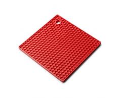 Zeal Resistente al Calor Antideslizante Honeycomb Textura Alfombrilla de salvamanteles, Silicona, Rojo, 22Â x 22Â x 22Â cm