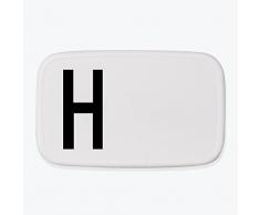 design letters Fiambrera, Blanco/Negro, 18 cm