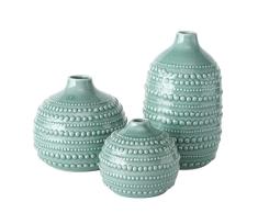 Boltze Meruna 2010079 - JarrÃ³n de cerÃ¡mica para Flores (florero para decoraciÃ³n de Mesa, diÃ¡metro 11,50-14,50 cm, Altura 10-20,5 cm)