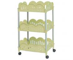 Astroplast - Carrito Trolly, Color Marfil, con Ruedas, 3 estantes, Polietileno, único, 3 estantes