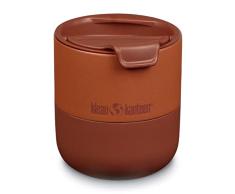 Klean Kanteen Rise Lowball - Vaso de acero inoxidable con tapa abatible de 10 onzas, esmalte otoÃ±al