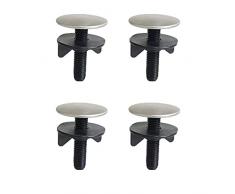 4 Tapones para Fregadero en Blanco para decoraciÃ³n de Cocina, baÃ±o, Color Negro