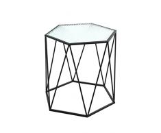 Haku Möbel Mesa Auxiliar, Metal, Negro, 40 x 46 x 46 cm