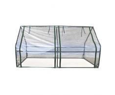 Invernadero PVC/Acero Gardiun Leaf Horizontal 180x90x90 cm Verde con Doble Puerta con Cremallera