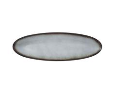 Seltmann 001.736351 Fantastic Coup Fine Dining - Plato de porcelana (ovalado, 44 x 14 cm, 2 unidades), color gris