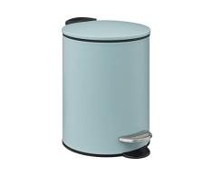 Five - Papelera de baño de metal azul artic Soft Close 3 L